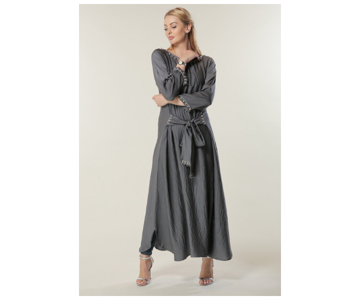 Moistreet Double XL Grey Kaftan 2 in UAE