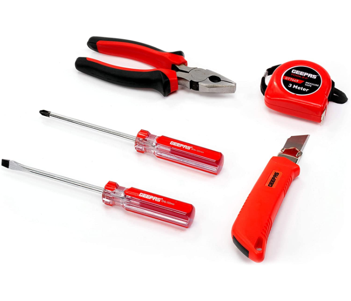 Geepas GT7649N 5 Pcs Combination Tool Set Red, Black 8 in OMAN