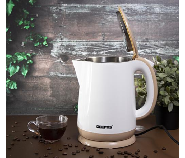 Geepas GK6142 1.7 Litre Double Layer Kettle - White 2 in UAE