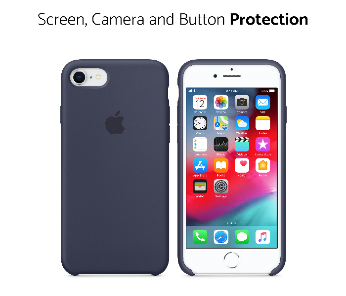 IQ Silicone Case Protector for Apple iPhone 7 Plus and 8 Plus - Midnight Blue 2 in UAE