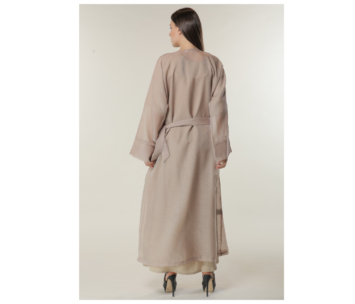 Moistreet Extra Small Organza Abaya Set with Beige Under Abaya 3 in UAE