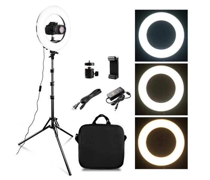 HQ-14 Led Soft Ring Lighting Led Ring Light 36cm With 2m Tripod 2 in UAE