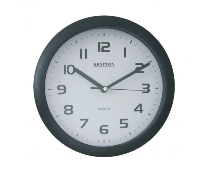 Krypton KNWC6119 Round Wall Clock - Black 1 in OMAN