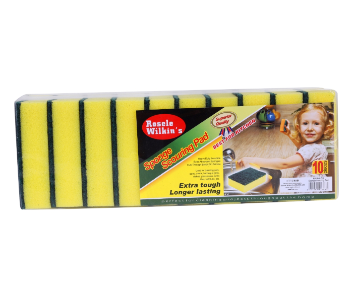 Royalford RF4848 SS Rosele Wilkins Sponge Scrubber - 10 Pieces 2 in UAE