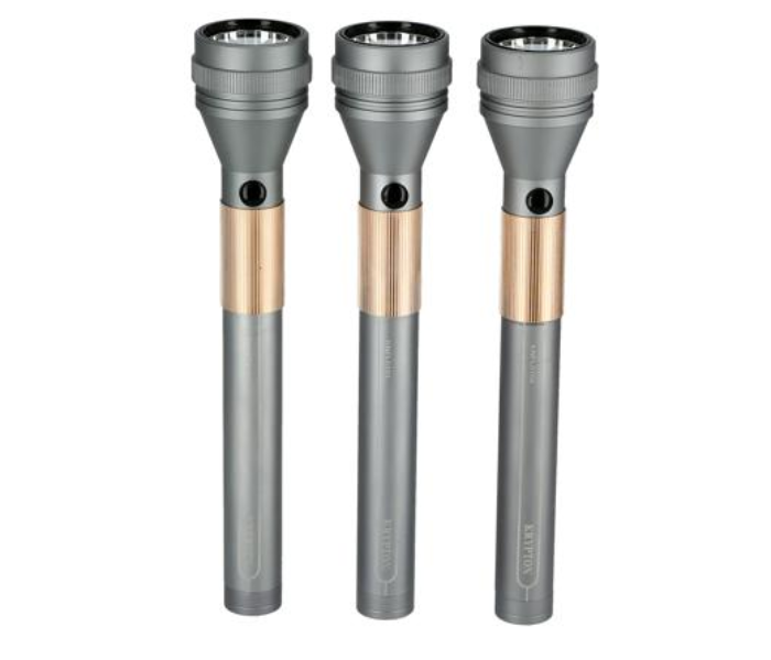 Krypton KNFL5154 Rechargeable LED Flashlight Waterproof - Silver and Gold 1 in UAE
