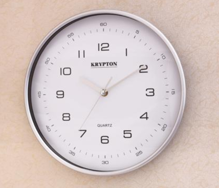Krypton KNWC6122 Wall Clock - Silver 2 in UAE