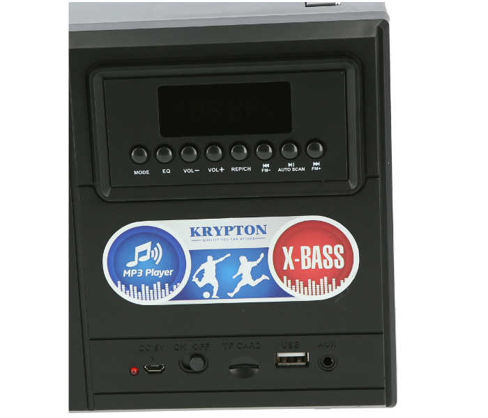 Krypton KNR5368 Rechargeable Bluetooth Radio MP3 FM TF WMA USB - Black 5 in UAE