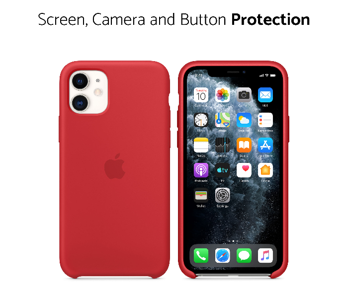 IQ Silicone Case Protector for Apple iPhone 11 - Cardinal Red 2 in UAE