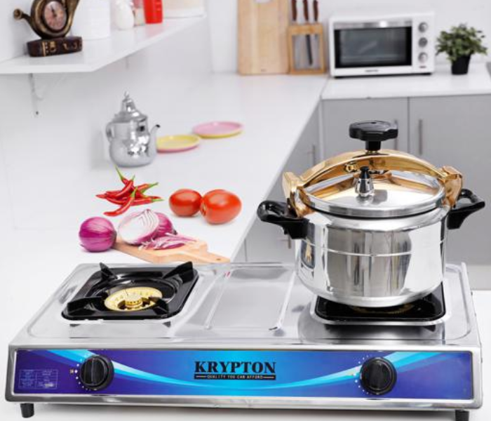 Krypton KNGC6198 2 Burner Auto Ignition Stainless Steel Gas Cooker 5 in UAE
