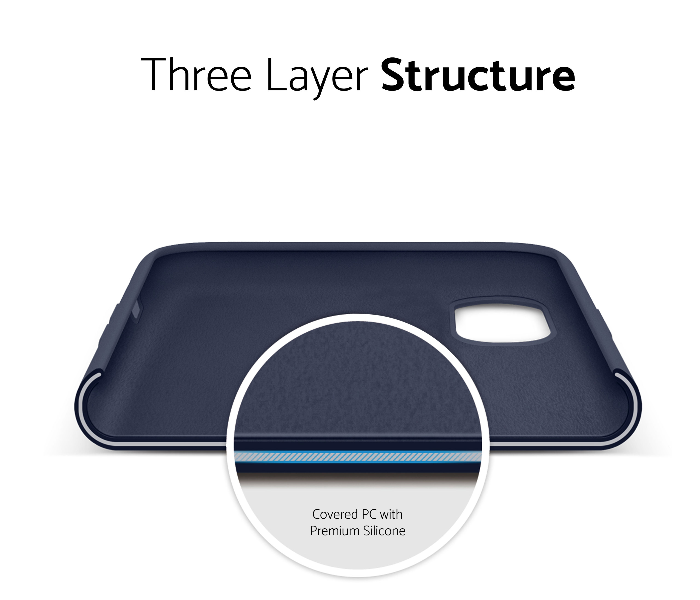 IQ Silicone Case Protector for Apple iPhone X and XS - Midnight Blue 4 in UAE