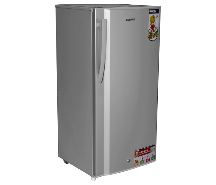 Geepas GRF2059SPE 220 Litres Defrost Single Door Refrigerator - Silver 2 in UAE