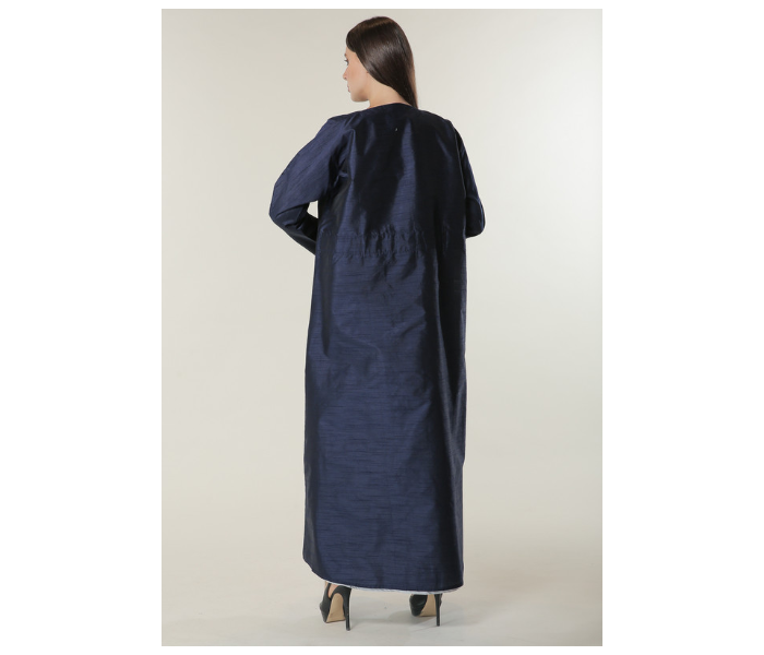 Moistreet Double XL Navy Abaya Set with White Under Abaya 4 in UAE