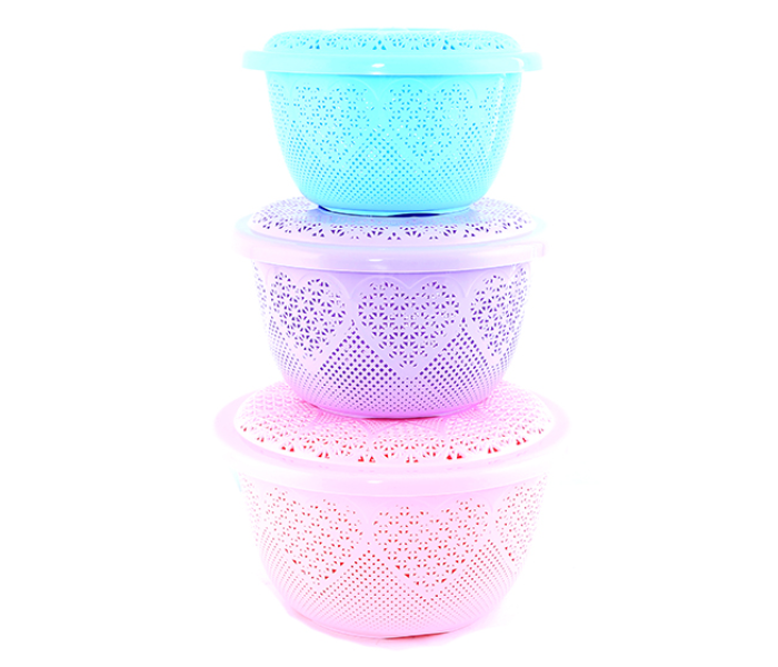 Epsilon EN3662 3 Pieces Fruit Basket with Cover 1 in UAE