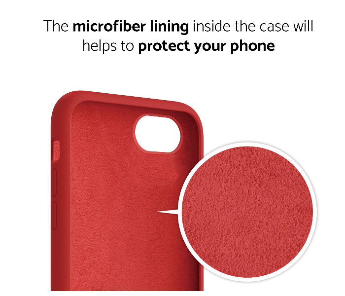 IQ Silicone Case Protector for Apple iPhone 7 Plus and 8 Plus - Cardinal Red 2 in UAE