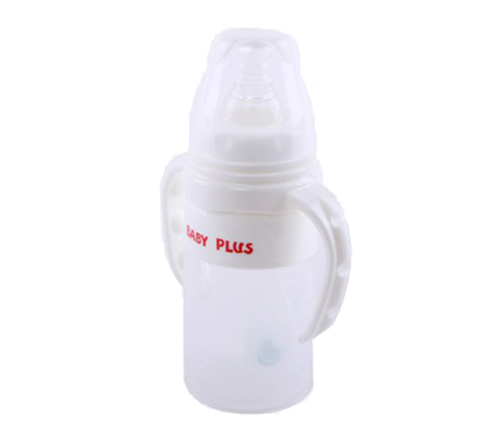 Baby Plus BP6645 110ML Silicone Feeding Bottle with Handle - White 1 in UAE