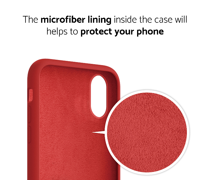IQ Silicone Case Protector for Apple iPhone X and XS - Cardinal Red 3 in UAE