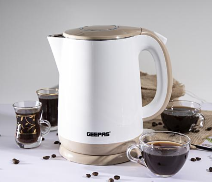 Geepas GK6142 1.7 Litre Double Layer Kettle - White 3 in UAE