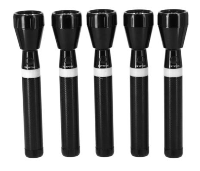 Krypton KNFL5142 5 in 1 Rechargeable LED Flash Light - Black 1 in OMAN