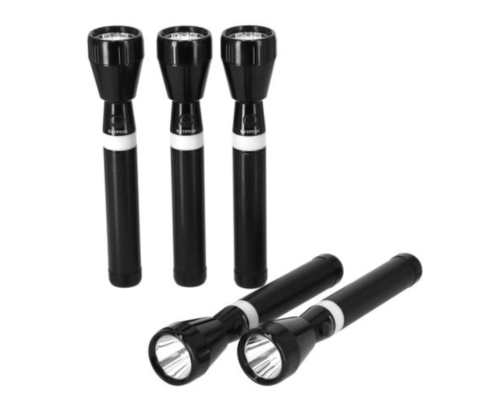 Krypton KNFL5142 5 in 1 Rechargeable LED Flash Light - Black 3 in OMAN