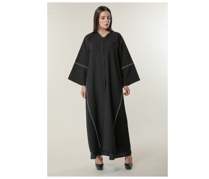 Moistreet Extra Small Black Abaya with Handwork 1 in UAE