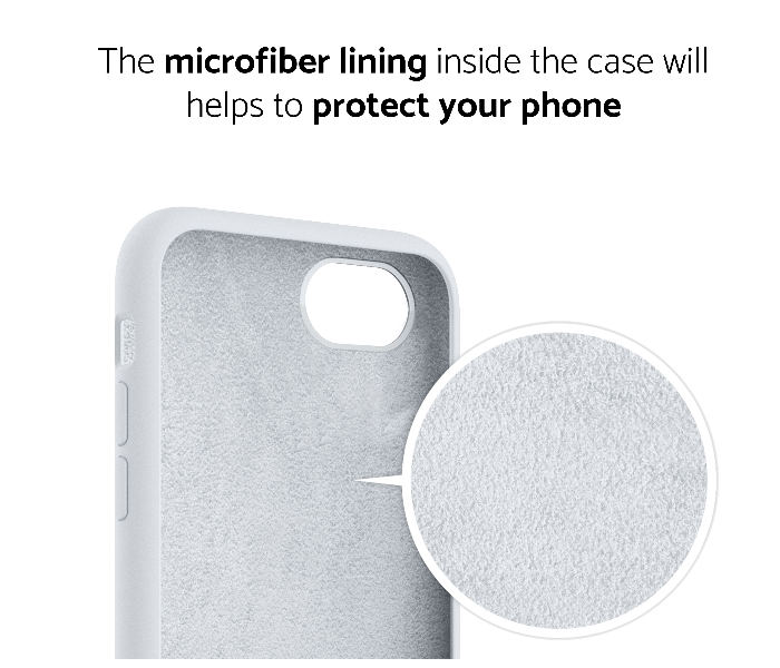 IQ Silicone Case Protector for Apple iPhone 7 Plus and 8 Plus - Ceramic White 3 in UAE