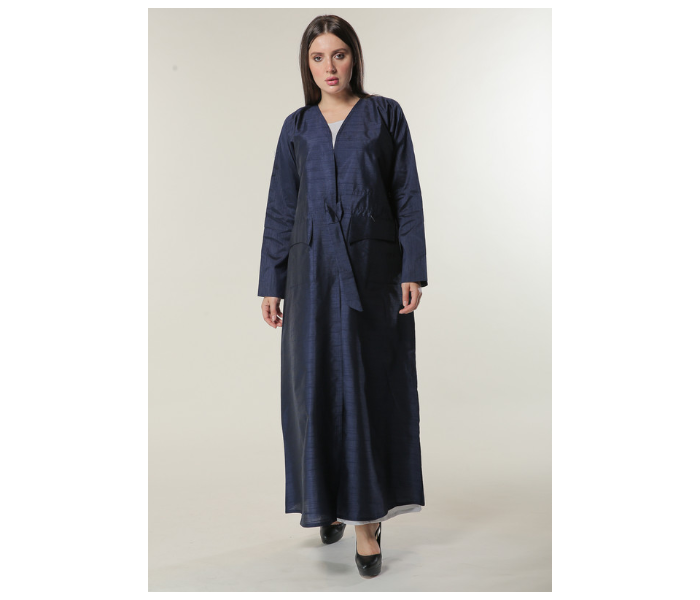 Moistreet Double XL Navy Abaya Set with White Under Abaya 2 in UAE