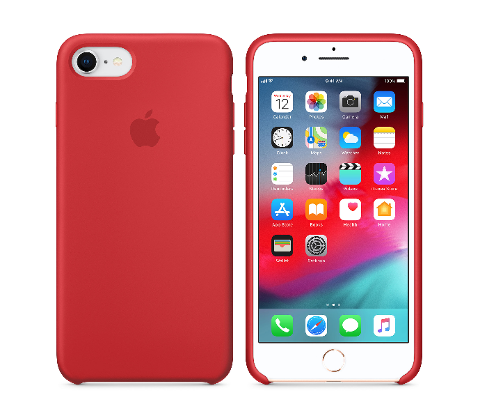 IQ Silicone Case Protector for Apple iPhone 7 and 8 - Cardinal Red 1 in UAE