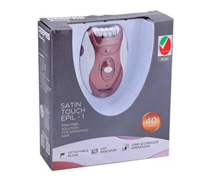 Geepas GLE86014 Satin Touch Epilator - Beige 4 in UAE
