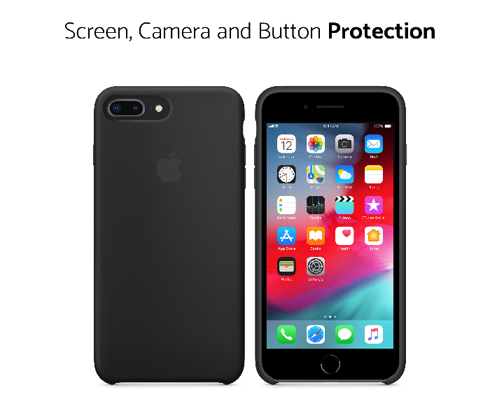 IQ Silicone Case Protector for Apple iPhone 7 and 8 - Majestic Black 2 in UAE