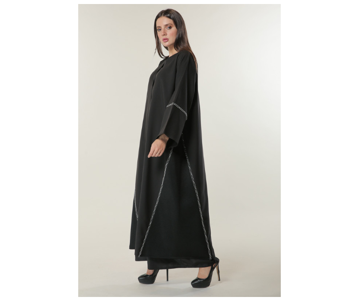 Moistreet Small Black Abaya with Handwork 2 in UAE