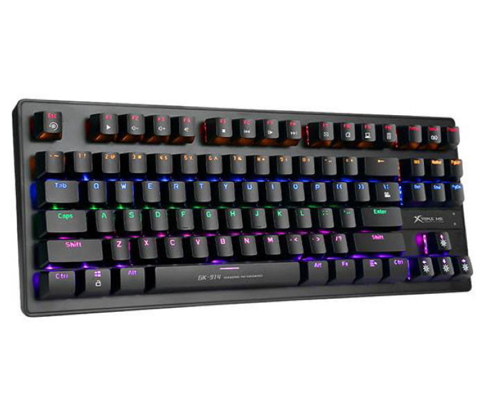 Xtrike AK33 Pubg Linear Action Mechanical Keyboard Gaming E-sport LED Colourful Keyboard 82 Keys USB Wired Anti-Ghosting for PC Notebook Laptop Desktop 1 in UAE