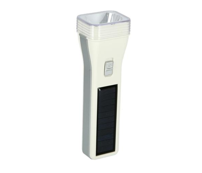 Krypton KNFL5365 Rechargeable LED Flashlight With Solar Panel - White 3 in OMAN