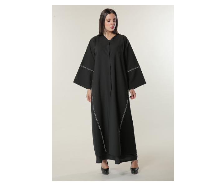 Moistreet Large Black Abaya with Handwork 1 in UAE
