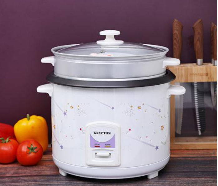 Krypton KNRC6106 2.8 Liter Electric Rice Cooker with Non-Stick Innerpot - White 5 in OMAN