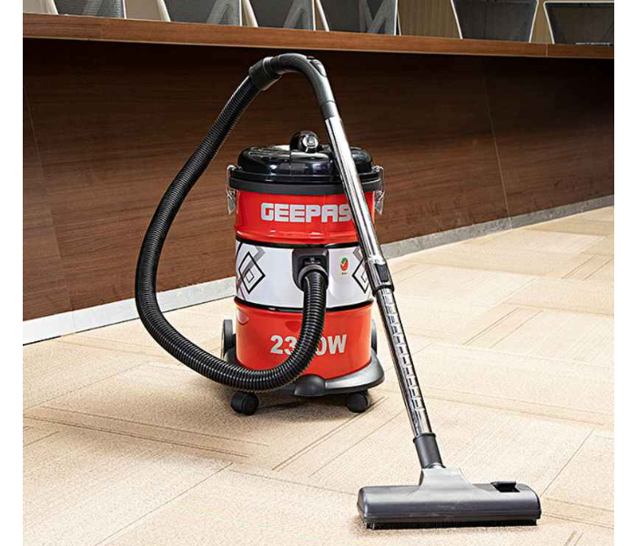 Geepas GVC2592 2300 Watts Drum Vacuum Cleaner - Red and Black 7 in UAE