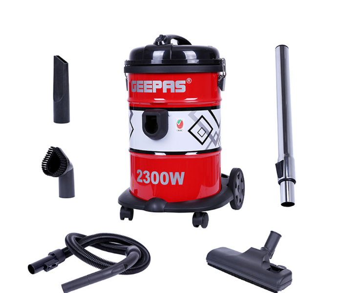 Geepas GVC2592 2300 Watts Drum Vacuum Cleaner - Red and Black 4 in UAE