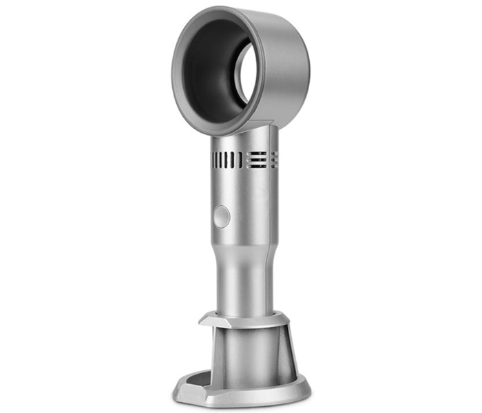 X9S Bladeless Ultr-Quiet Rechargeable Air Cooling Usb Mini Desktop Fan Mobile Stand - white 1 in UAE