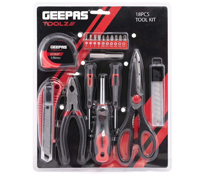 Geepas GT7637 Tool Kit - 18 Pieces 8 in UAE