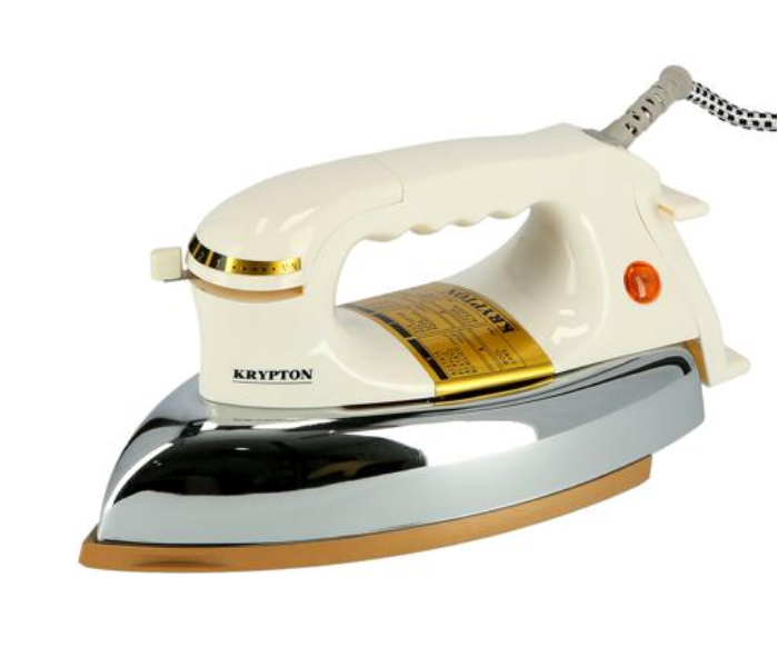 Krypton KNDI5216 Dry Iron Non-Stick Teflon Soleplate - White and Gold 1 in UAE