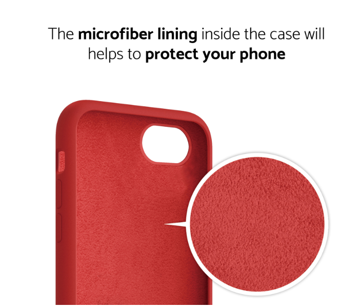 IQ Silicone Case Protector for Apple iPhone 7 and 8 - Cardinal Red 2 in UAE
