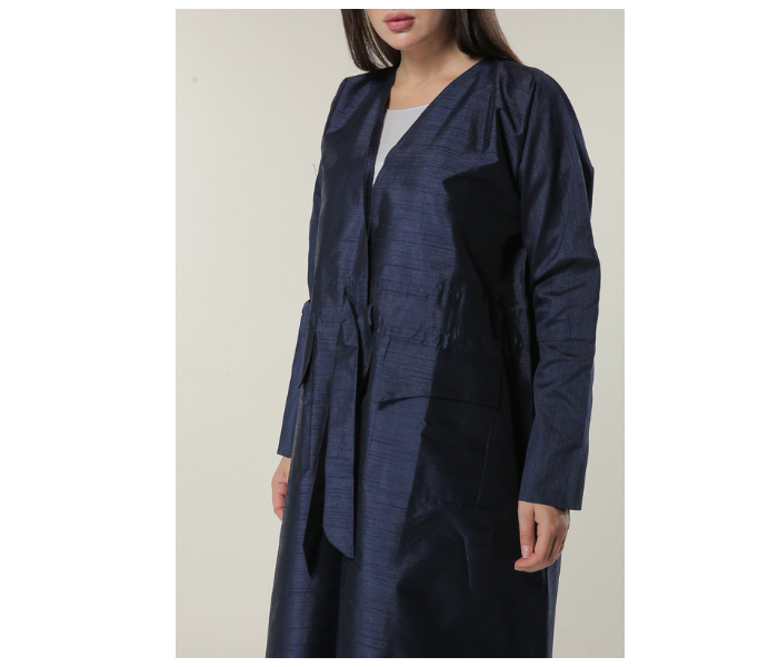 Moistreet Double XL Navy Abaya Set with White Under Abaya 1 in UAE