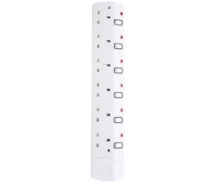 Geepas GES4086 6 Way 5meter Sockets Extension Board - White 1 in UAE