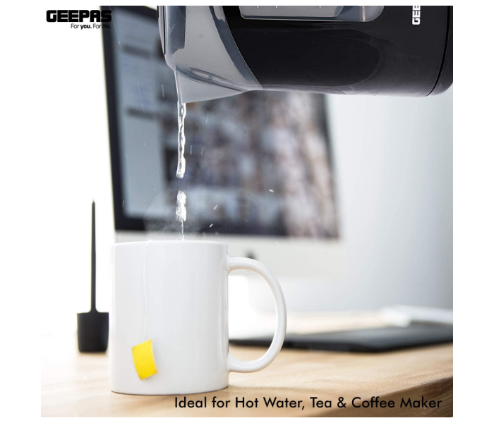 Geepas GK38027 1.7L Plastic Kettle - Black 8 in UAE