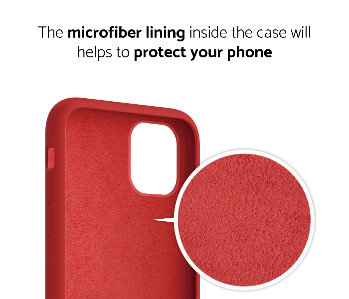 IQ Silicone Case Protector for Apple iPhone 11 Pro Max - Cardinal Red 3 in UAE