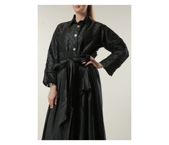 Moistreet Small Uniquely Styled Abaya -Black 4 in UAE