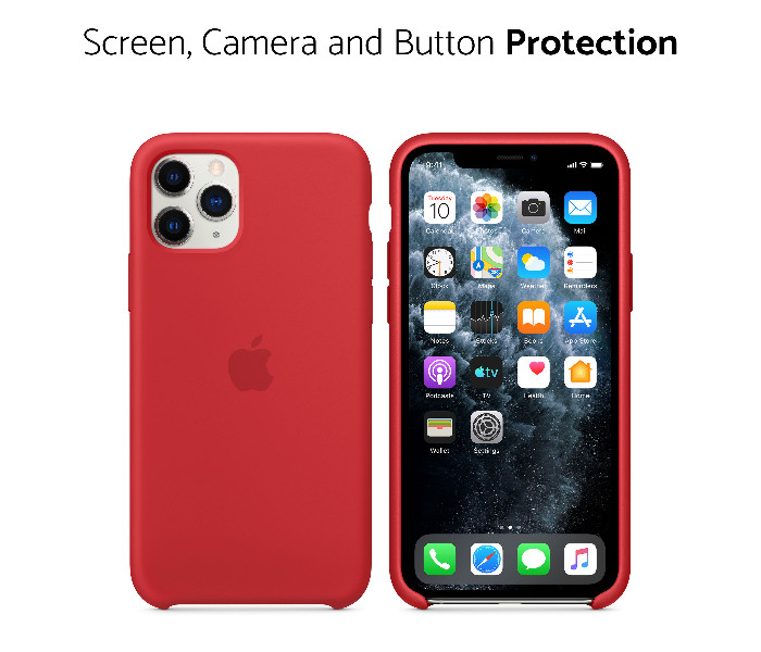 IQ Silicone Case Protector for Apple iPhone 11 Pro Max - Cardinal Red 2 in UAE