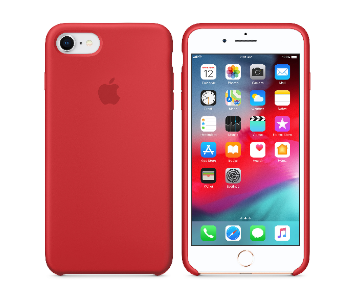 IQ Silicone Case Protector for Apple iPhone 7 Plus and 8 Plus - Cardinal Red 1 in UAE