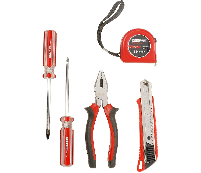 Geepas GT7649N 5 Pcs Combination Tool Set Red, Black 1 in OMAN