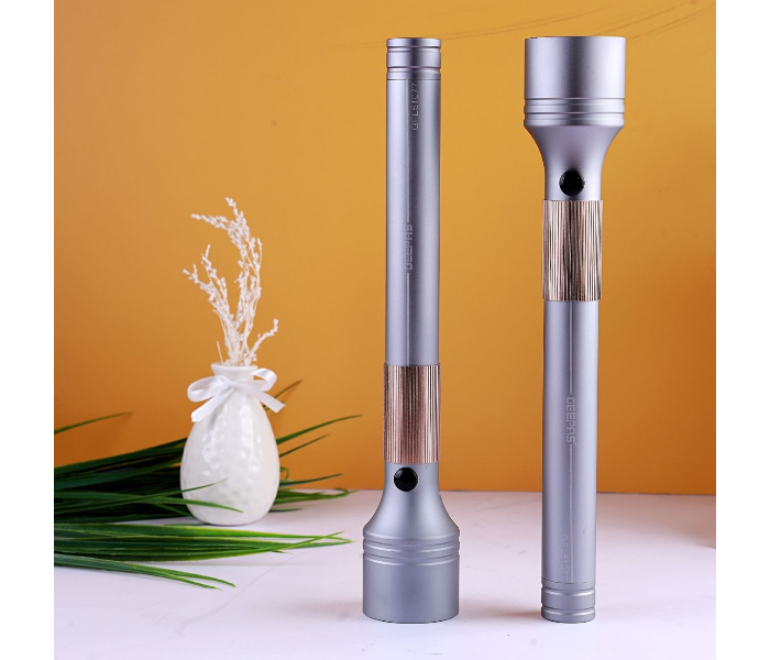 Geepas GFL51077 2 Pieces 3000mAh Rechargeable LED Flashlight - Silver 3 in UAE