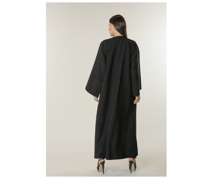Moistreet Double XL Black Formal Abaya with Handwork 3 in UAE